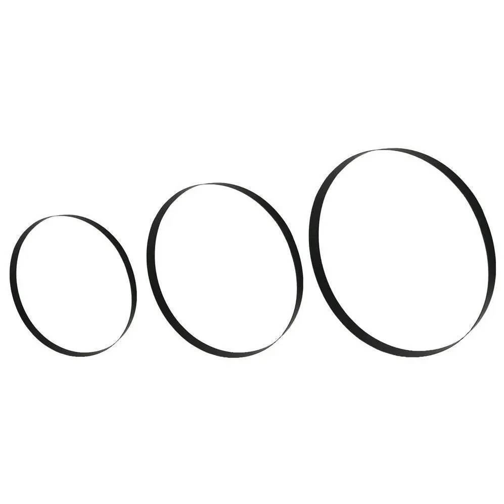 S/3 15.75-17.75"Dia Metal Wreath Ring  Matte Black  MD068502