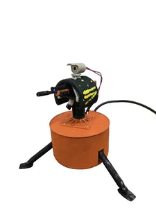 Rust Auto Turret - 3D Printed Decorative Motor Ornament for Gaming Enthusiasts - Hand-Painted USB Powered Desk Accessory