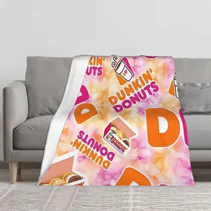 This Dunkin 'Donuts elemental soft and comfortable flannel is perfect for sofas, beds, cars, offices, camping and travel - the perfect gift for all seasons, Christmas, Halloween