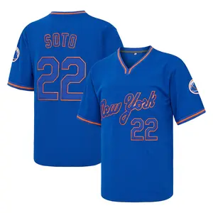 Men’s Juan Soto #22 Blue Baseball Jersey, Exquisite Embroidered V-Neck Pullover Baseball Shirt, Unisex Game Day Gear tiktokshopspringglowup