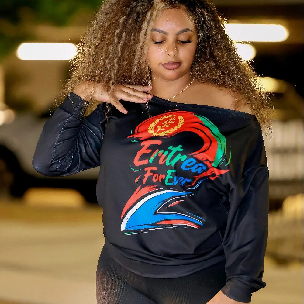 eritrean Forever Off-Shoulder t shirt Top