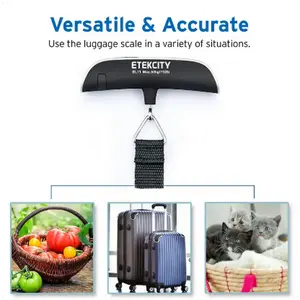 Portable Digital Luggage Scale, Pet Scale for Accurate Weighing, 110lbs Hanging Baggage Scale with Backlit LCD Display, Portable Suitcase Weighing Scale