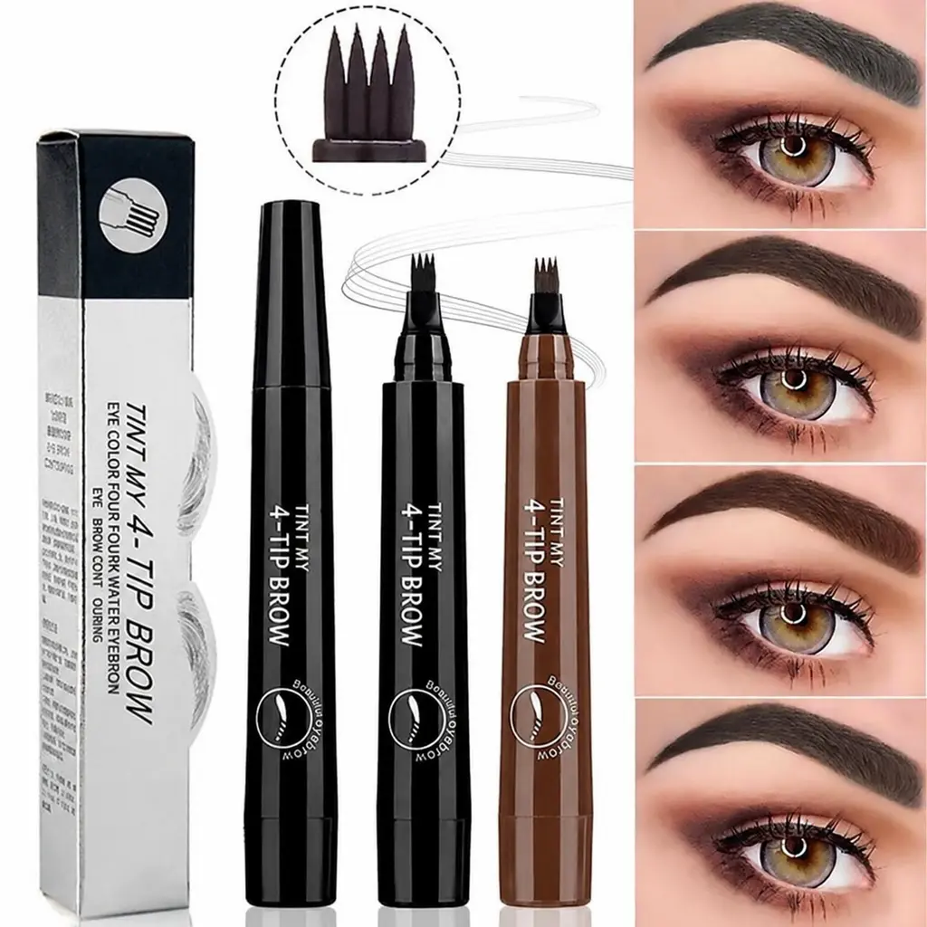 Brow Pen for Natural Hair-Stroke Effect, 4-Claw Liquid Tip Eyebrow Pencils, Vegan Feel Good Cosmetic Makeup