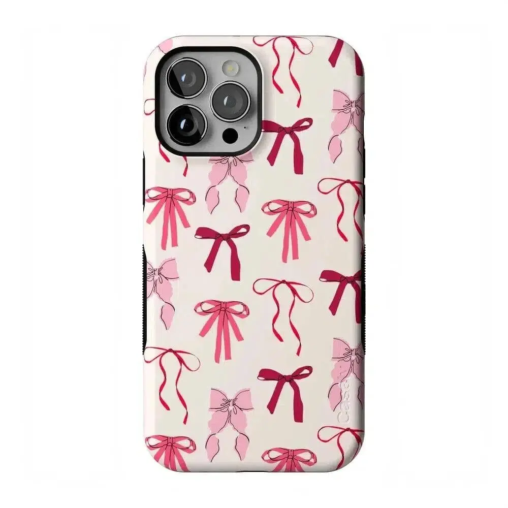 Casely iPhone 13 Pro Max Case | Lover Girlie | Pink Bows | Bold Protective Design | Compatible with MagSafe