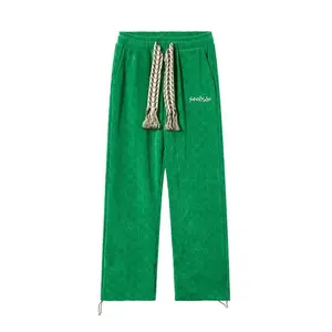 Thesupermade High Waisted Straight Cotton Sweatpants(Sheet)