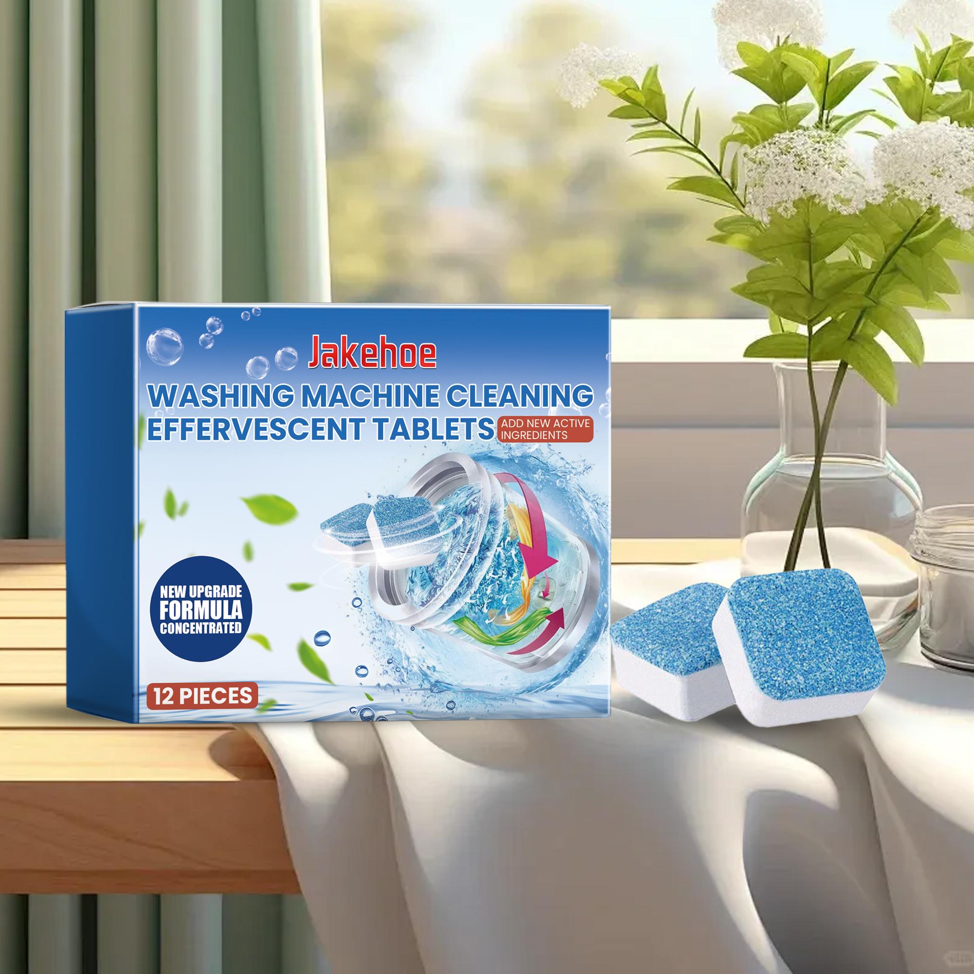 Washing Machine Descaler Tablets 12pcs Septic Safe Odor Care Dirt Residue Control Daily Fragrance For Compartment Drum Seal Interior Easy Maintenance