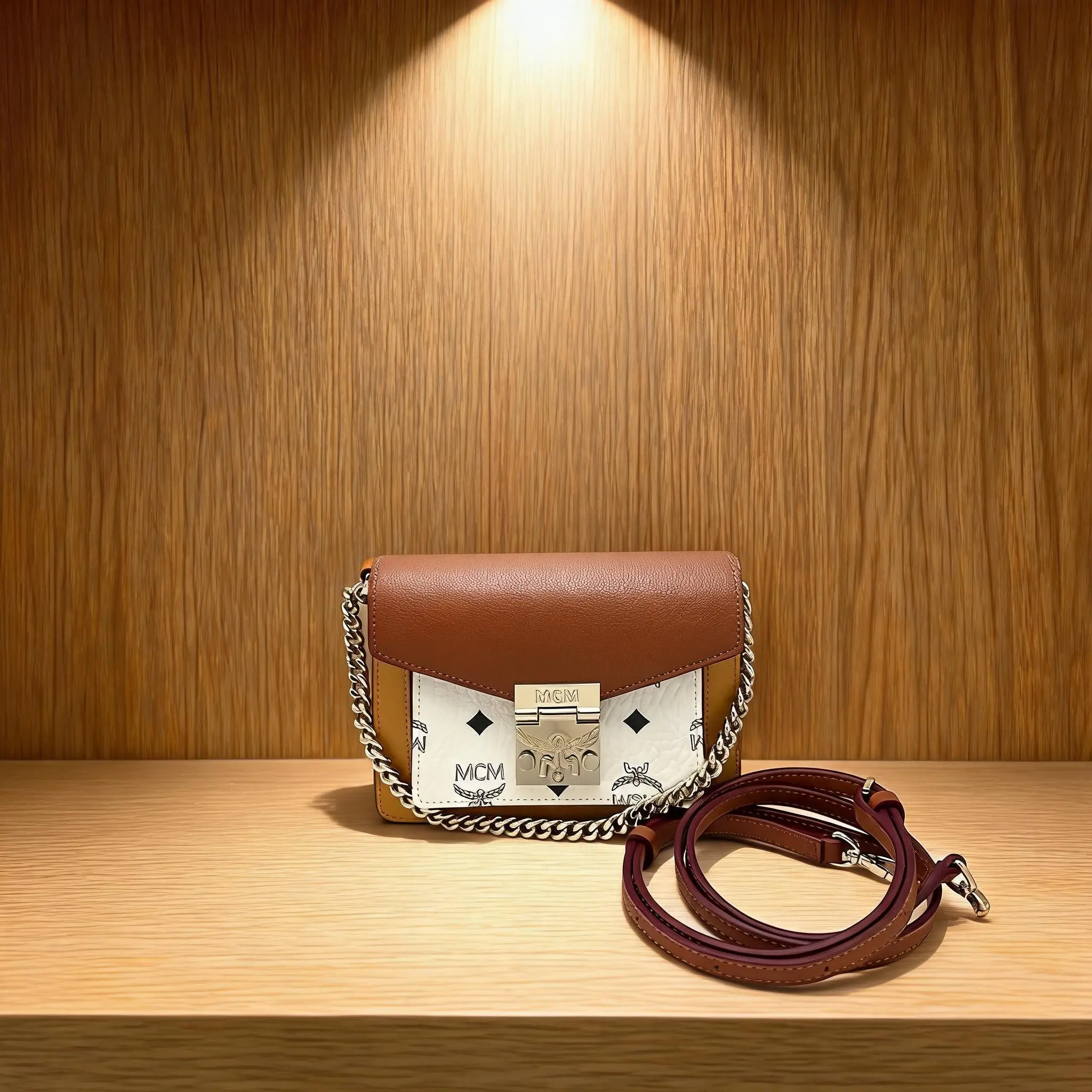Pre-owned MCM Leather Shoulder Bag C0723261053