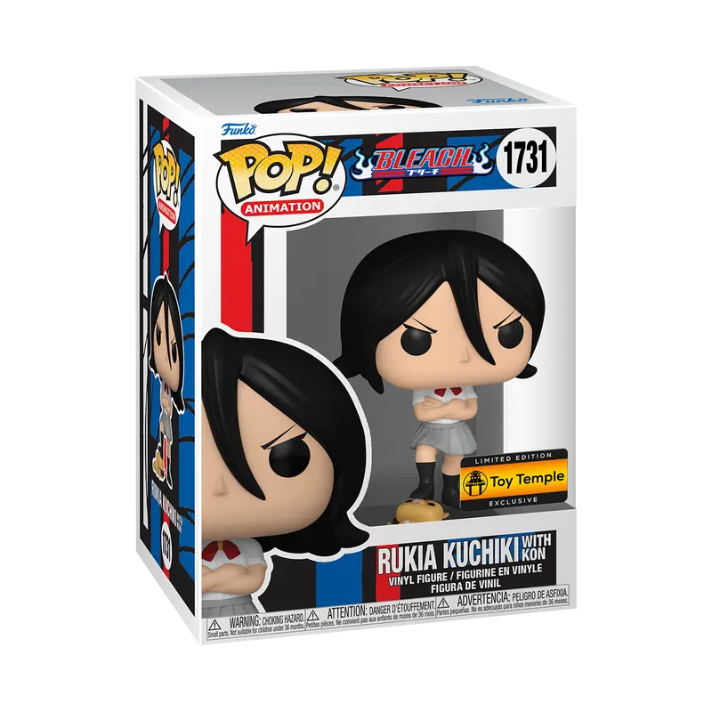 Funko Pop! Bleach - Rukia Kuchiki with Kon #1731 Toy Temple Exclusive (Sticker may vary) Collectible Pop Vinyl Figure