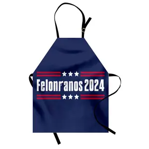 Trump Apron, Felonranos 2024 America's Champion Unisex Kitchen Bib with Adjustable Neck for Cooking Gardening and More, Standard Size, Indigo Dark Pink Lightweight Industrial