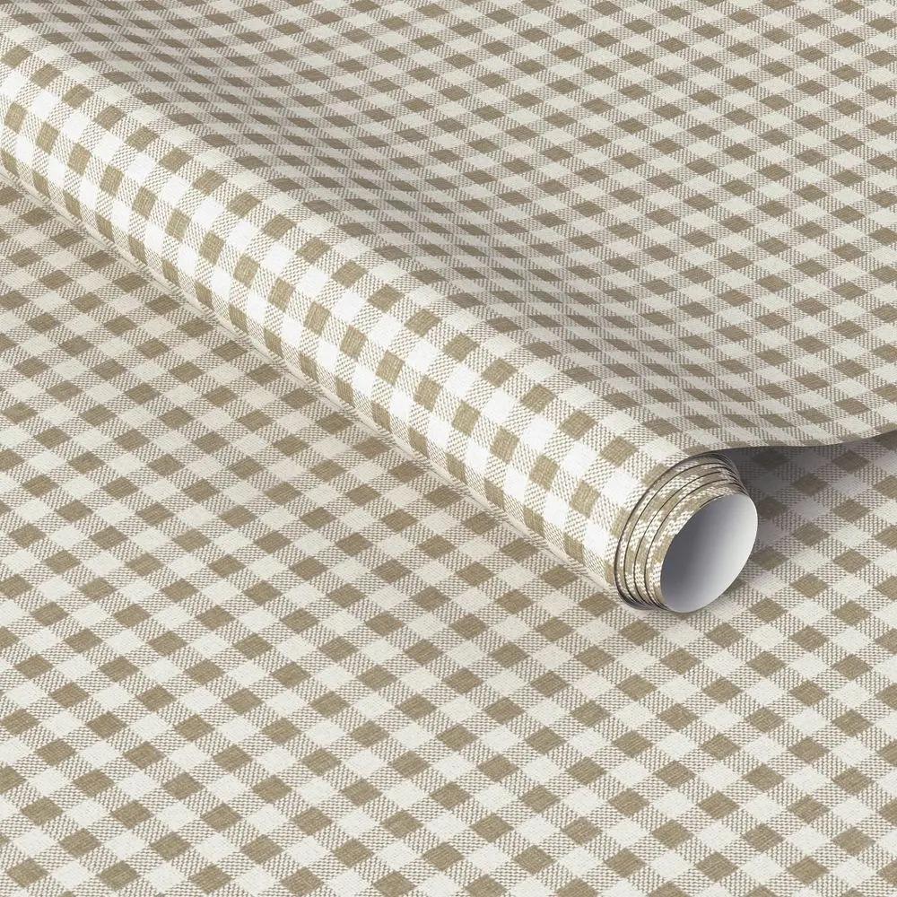 Gingham Taupe Wallpaper - Threshold