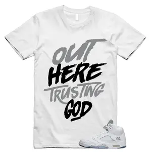 5 White Metallic T Shirt Match OUT HERE, 5 White Metallic Matching Unisex Shirt, Everyday Shirts