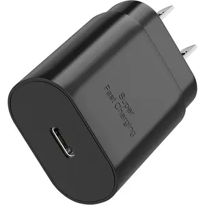 Galaxy S25 S24 USB C  Block 25W PD Super Fast Charger Type C Wall Plug Adapter Quick Charge for  Galaxy S25/S24/S23/S22/S21/S20/Z Fold 3/4/5/Note20/ 16/15 (Black 1Pack)
