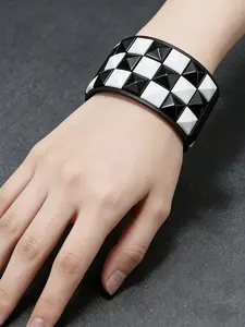 Punk Style Colorblock Bracelet, Perfect for Daily Wear, Parties, Performances, Couple Matching Bangles, Festival Accessories