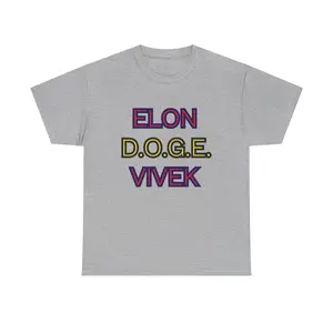 Elon Musk Vivek DOGE Home Unisex Heavy Cotton Tee