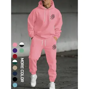 Men’s Two-Piece Sweatpants Set with Hoodie, College Style, Casual Long-Sleeve Sports/Workout/Jogging Outfit — TikTok Shop Black Friday & Cyber Monday