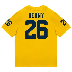 Michigan Wolverines #26 Rayshawn Benny Student Athlete Maize Football Jersey