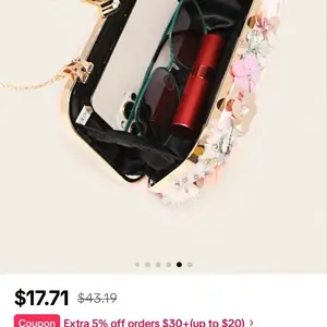 Elegant 3D Clutch Purse with Decorative Elements, Ideal for Everyday Use, $17.71