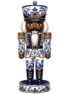 Blue Nutcracker, Darker Skin Tone Nutcracker, MF-W-0054-DH-32, 32" Door Hanger