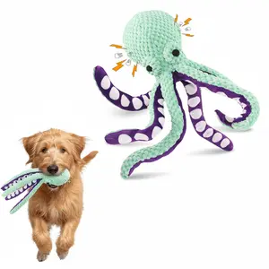 Interactive Chew Plush Dog Toys - Durable Fabric, Soft Sound-Producing Mechanism for Large Dogs - MRWJ