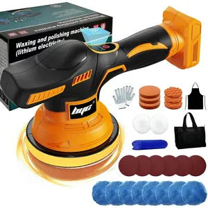Car Buffer Polisher for 20V Battery, 6 Inch Orbital Buffer Polisher Kit, 8 Variable Speed Car Polisher for Car Detailing/Polishing/Waxing (Battery Not Include)