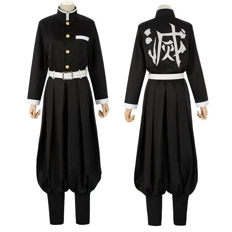 2025 Halloween Rengoku Kyoujurou Cosplay Anime Demon Slayer Cosplay Costume Kimetsu No Yaiba Kimono Haori Wig Ring