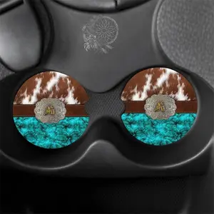 Dark Horse Dream Design Neoprene Car Coaster Set - Rodeo Buckle