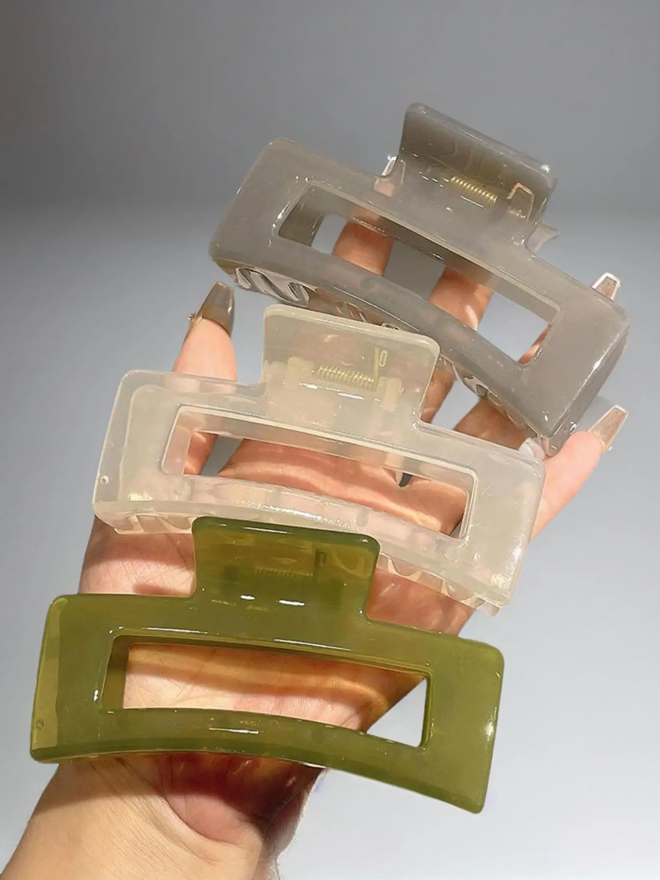 Plastic Hollow Out Hair Claw, Versatile Shark Clip for Women, Elegant All-match Fashion Accessories for Daily & Party Decoration, Exquisite Jewelry fo