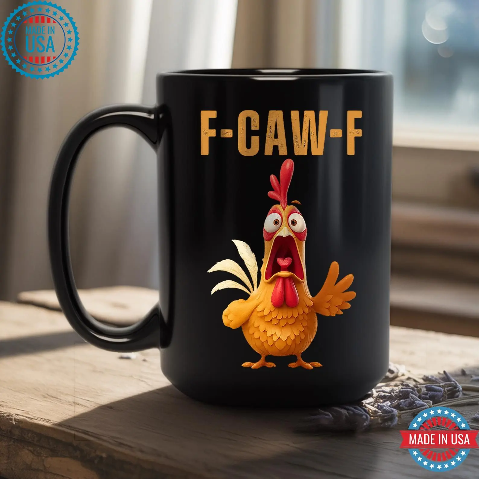 [Sale off up to 50%] F-Caw-F Chicken Humor Mug, Funny Rooster Meme Coffee Mug, Funny Chicken Mug, Silly Farm Animal Mug, Chicken Lover Gift