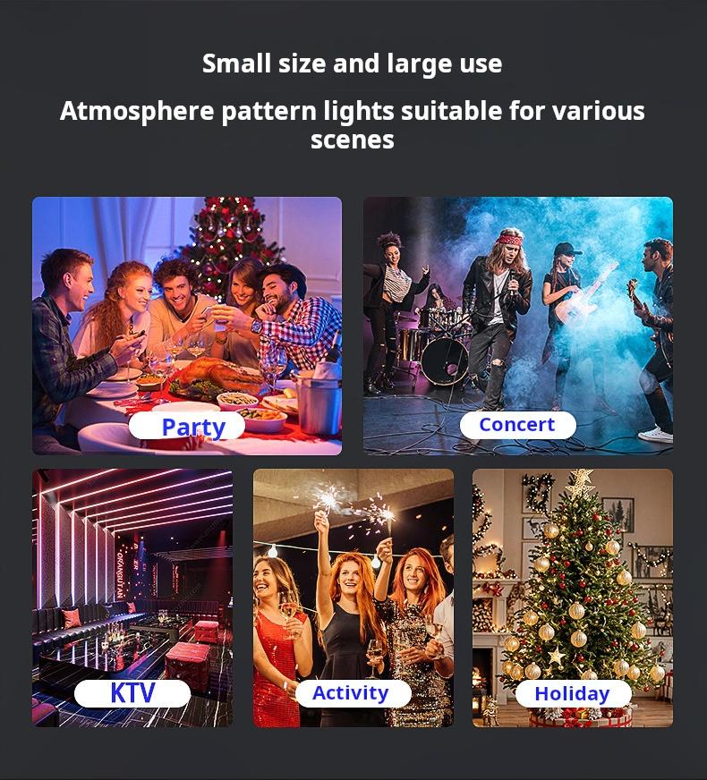 Northern Lights Projection Lights Magic Ball Design Colorful Rotating Stage DJ Disco KTV Home  Bedroom Atmosphere Creation LED 12W Remote Control decor gift water ripple  birthday game party aurora lamp starry projector