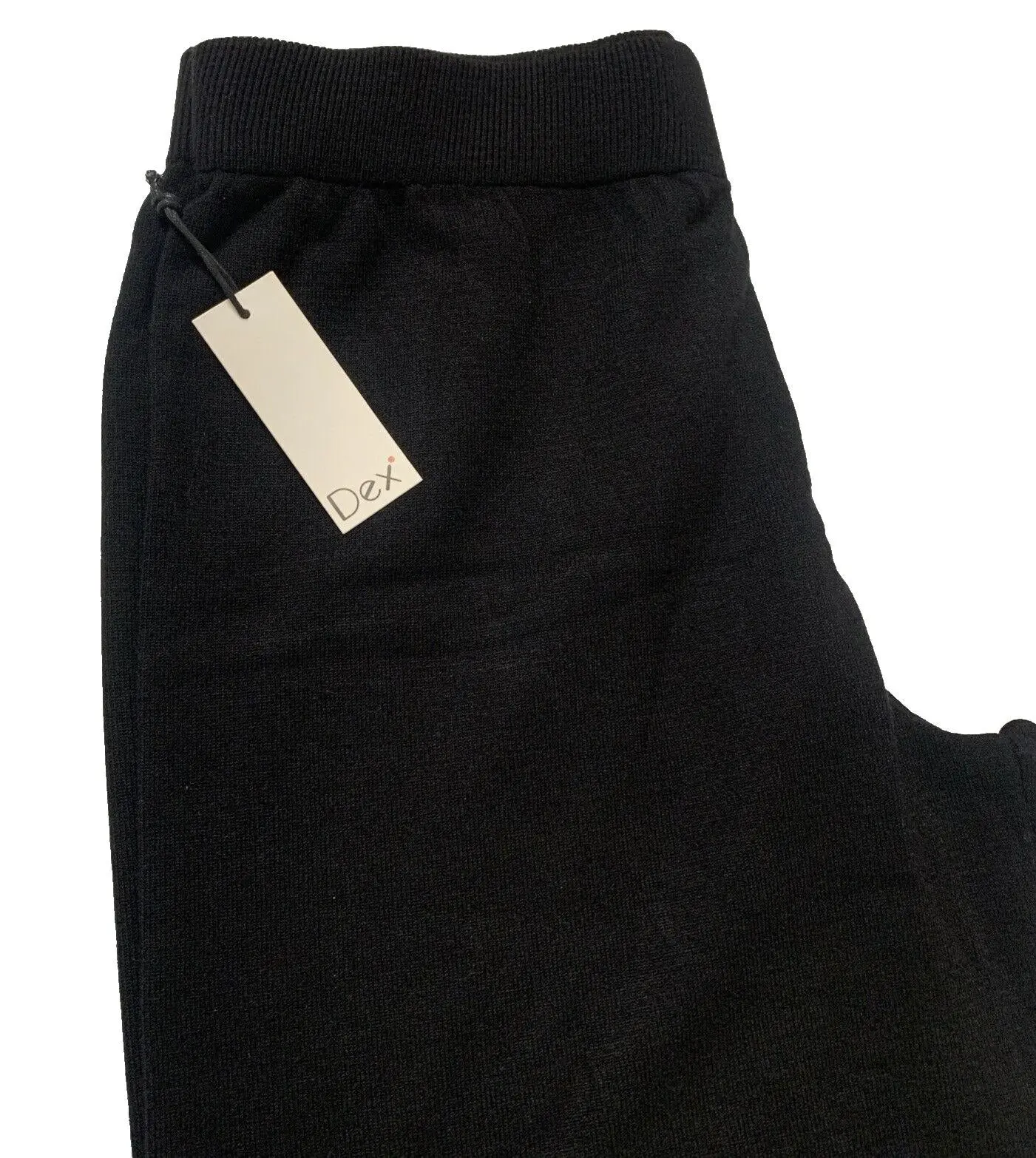 Dex Clothing Women’s Large Black Noir Wide Leg Gaucho Culottes Cropped Pants