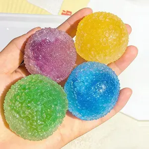 Fruity Slushie Squeeze Ball Sensory Stress Relief Toy Crunchy Crackling Noise Portable Toys Office Relax Balls All Ages Gift
