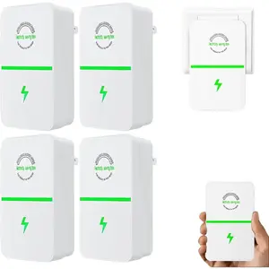 2/4PCS Power Plug Pro Energy Saver 2026 Updated Stop Watt Smart Power Factor Saver Plug-In Voltage Stabilizer Surge Protector Flame Retardant Energy Saving Box for Home AC Refrigerator Office Appliances