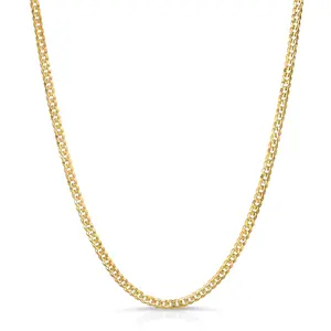 14K Solid Gold Curb Chain 4mm