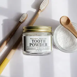 Non-Nano (Micro) Hydroxyapatite Tooth Powder by Revive Homestead - Remineralizing, Fluoride-Free, Teeth Whitening, Gentle, Sensitive, Holistic Oral Health, Natural Toothpaste Alternative for Adults & Kids (peppermint, wintergreen, vanilla, strawberry...)