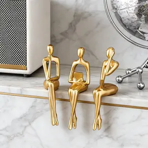 Abstract art sitting figure figurine, high-end wine cabinet sitting figurine, high-end bookshelf, living room