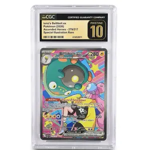 Pokemon Iono's Bellibolt ex, Ascended Heroes SIR #279, CGC 10 Pristine Trading Card