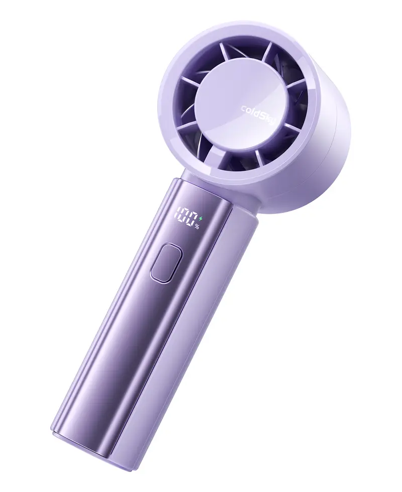 Handheld Fan High Speed 4000mAh 5-Speed Adjustment Digital Display Portable Ergonomic Turbopower for Hydration and Comfort