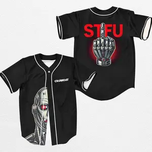 Crankdat STFU Baseball Jersey EDM Music Shirt, EDM Festival Family Gift, Unisex Breathable Men's Jersey, 420 Lover Graphic Shirt, Gift For Baseball Fan EDM Electronics Music