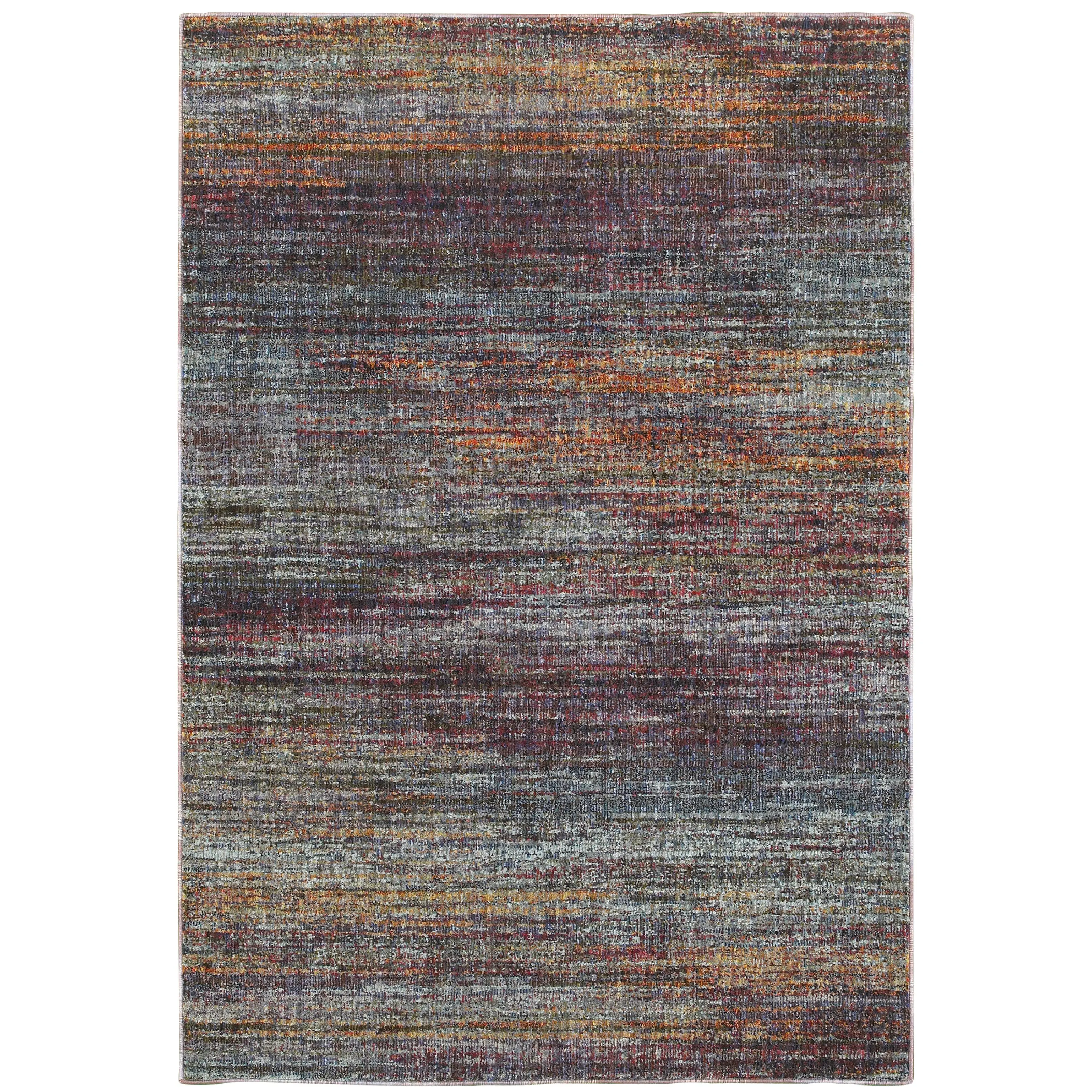 Oriental Weavers Atlas 8037B Multi-colored Transitional Machine Woven Rugs