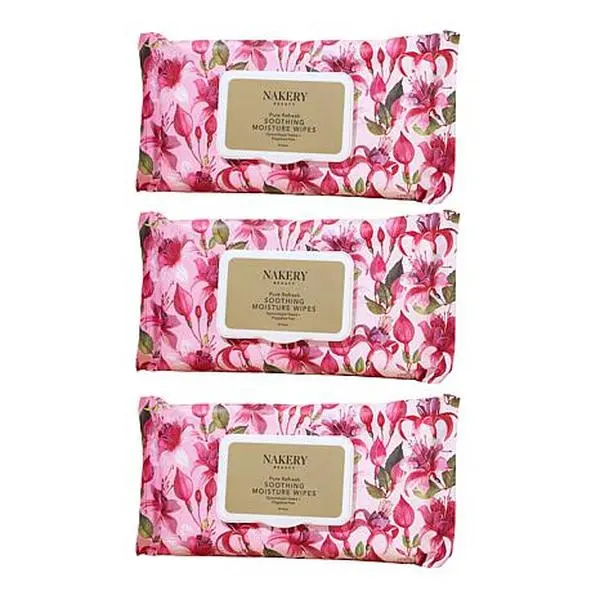 Nakery Beauty 3pk Pure Refresh Soothing Moisture Intimate Wipes