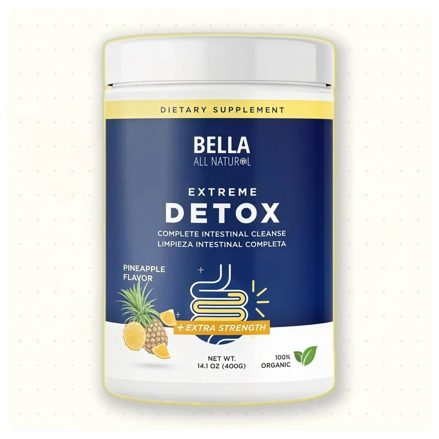 2 Pack Bella All Natural Extreme Detox Powder BC (Pineapple)