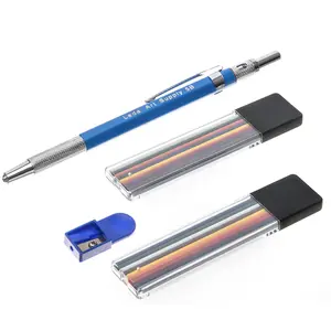 Leda Art Mechanical Pencil Set – Drawing Pencil Set with Built-in Sharpener & 6 Lead Refills – Ideal for Thick Lines, Sketching, Drawing & Mixed Media Art.