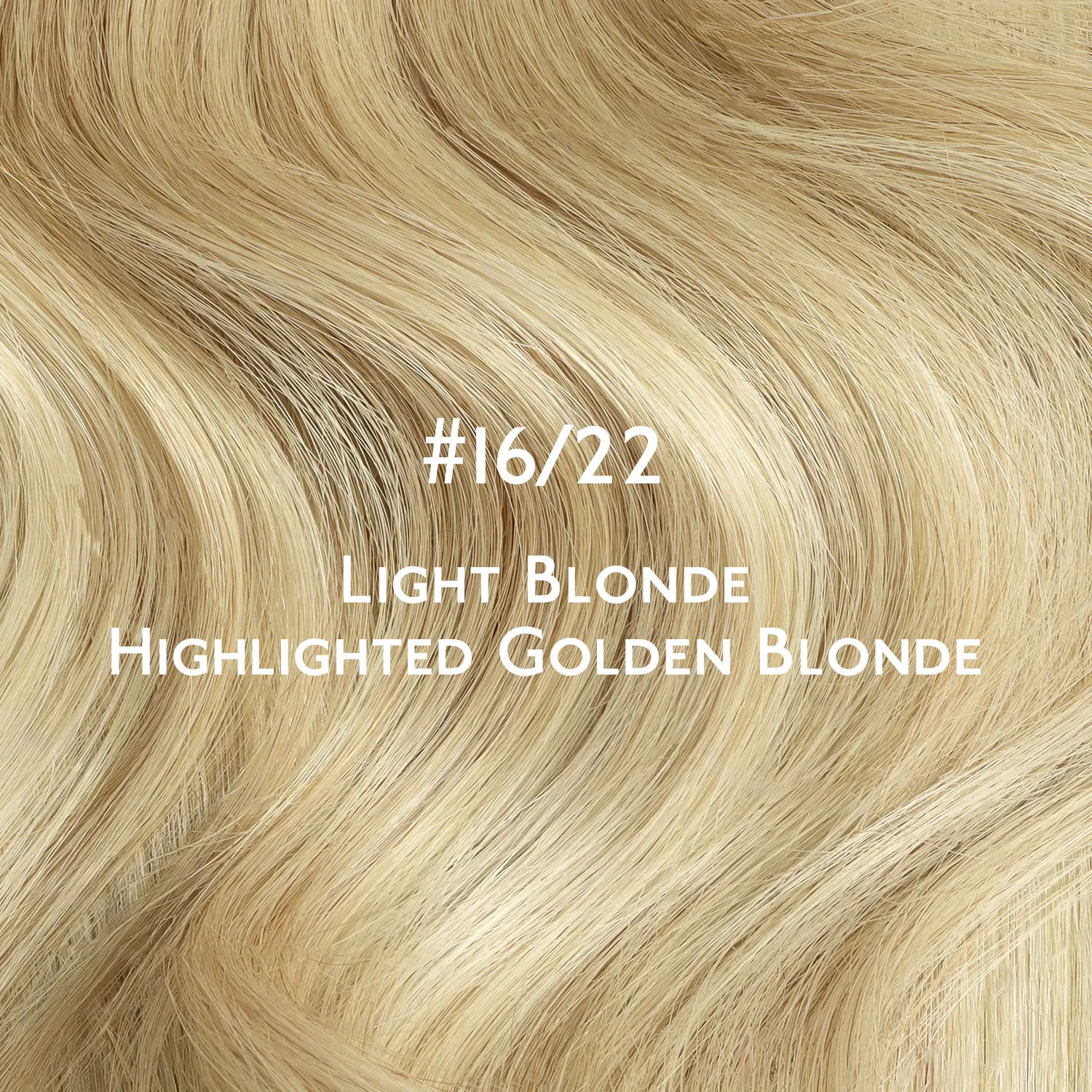 #16/22 Light Blonde Highlighted Golden Blonde