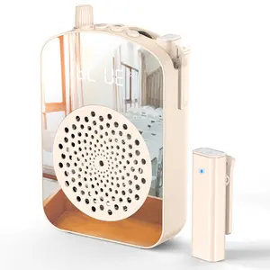PRUNUS A10 Voice Amplifier Wireless with Lapel Microphone Charging&Storage,Portable Voice Amplifier for Teacher with Microphone Headset and Speaker,Mini Voice Amplifier for Classroom,Speech,Training-Beige Audio Handy Wired Smartphone