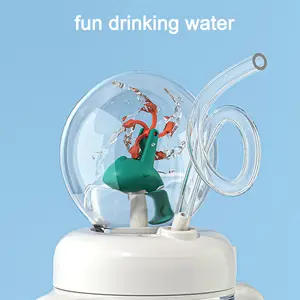 Whale Spray Water Bottle-BPA-FREE Slippy Cup,Fun Whale Spray Design，8oz