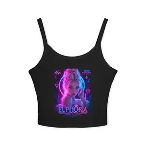Neon Euphoria Portrait Crop Tank