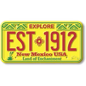 New Mexico State License Plate Magnet by Classic Magnets, 1.9" x 3.8"