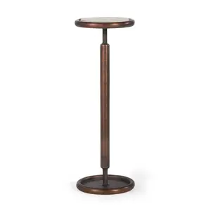 360 stand LVR00428 Ringo Outdoor Drink Cocktail Table - 18x36x36", Copper, Stainless Steel, Patina Finish, Rustic Design, Rustic Look, Rugged Cocktail Tables, 18X36x36 Inches