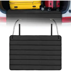 Large Bumper Guard for , 37 x 25 in  Rear Bumper Protector, Foldable Universal SUV Trunk Mat, Cargo Liner Floor Mats for Preventing  While Loading/Unloading, Black