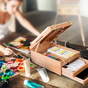 1 PC Handheld Sketching Oil Painting Box Set, Traditional Drawing Easel, Portable Art Tool Kit, Desktop Frame, Ideal for Artists